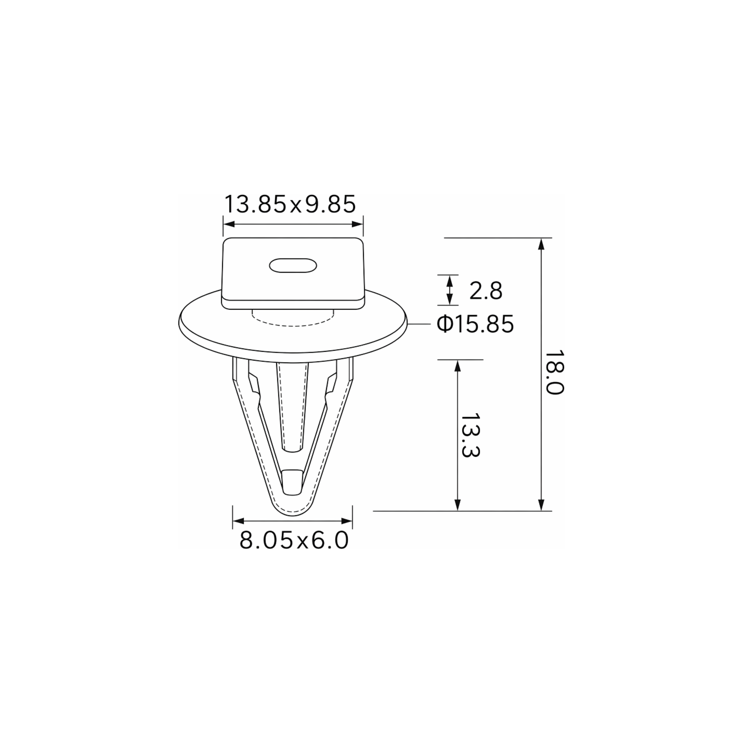 Fästclips Honda Accord VIII/CIVIC IX m.fl. – 10-pack
