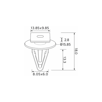 Fästclips Honda Accord VIII/CIVIC IX m.fl. – 10-pack