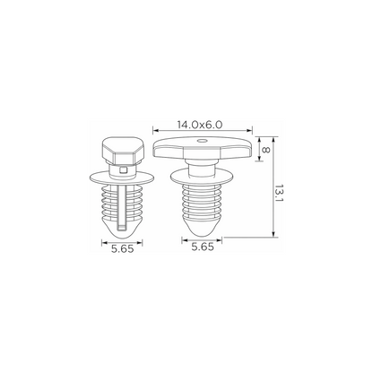 Fästclips Seat Tarraco/VW Caddy III m.fl. – 10-pack