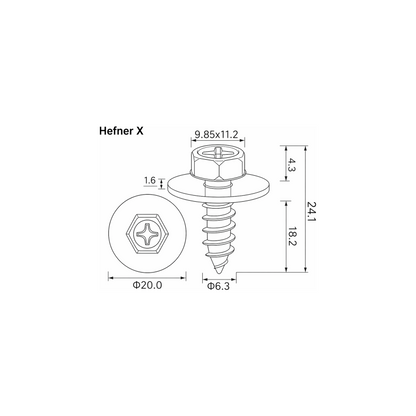 Fästclips Toyota Avensis – 10-pack