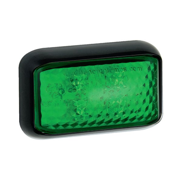 produktbild framifrån visande ABS Markeringsljus 4LED Grön – LEA