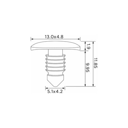 Fästclips – 10-pack – Stabil montering, Fiskbensprofil