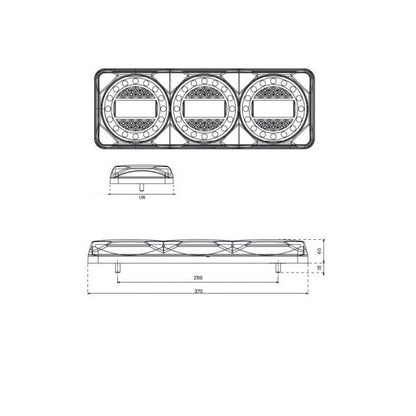 närbild på detaljer och material av Baklampa MaXilamp 3XRF – LEA
