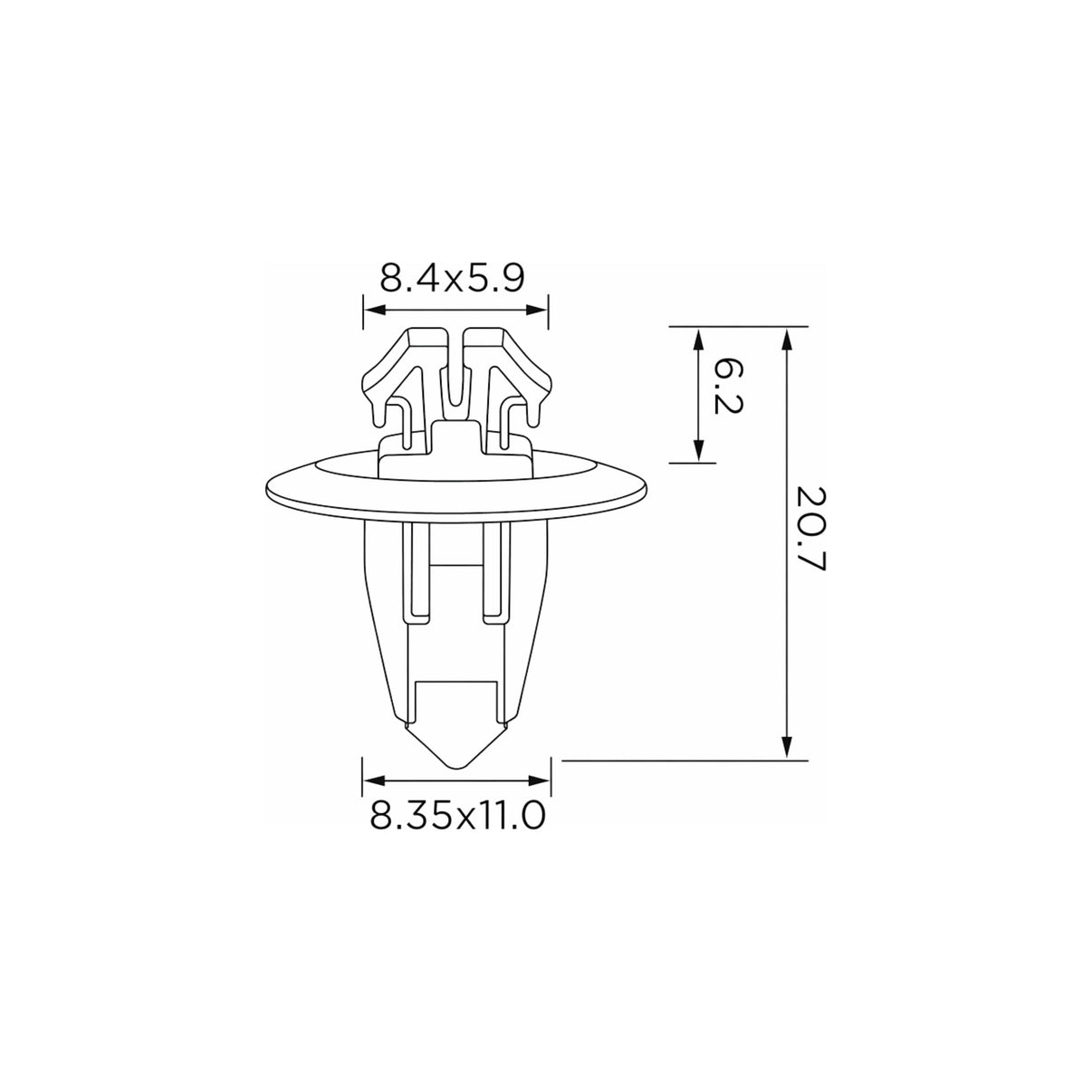 Fästclips Toyota Hilux VII/Hilux VIII m.fl. – 10-pack