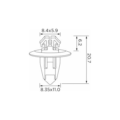 Fästclips Toyota Hilux VII/Hilux VIII m.fl. – 10-pack