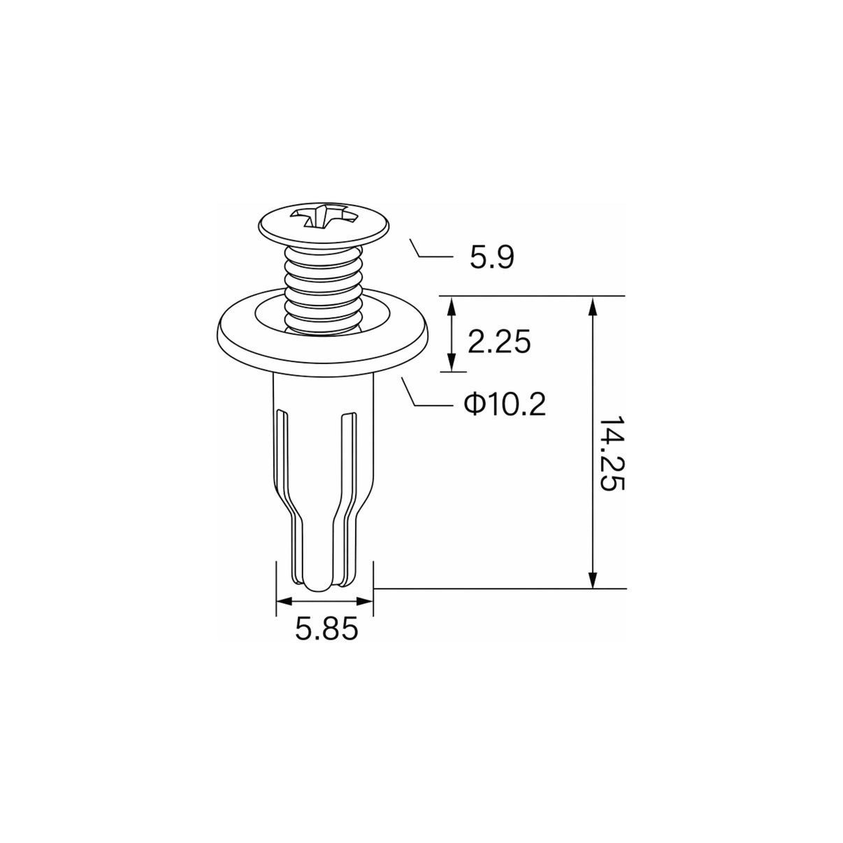 Fästclips Honda Accord V/Accord III Aerodeck m.fl. – 10-pack