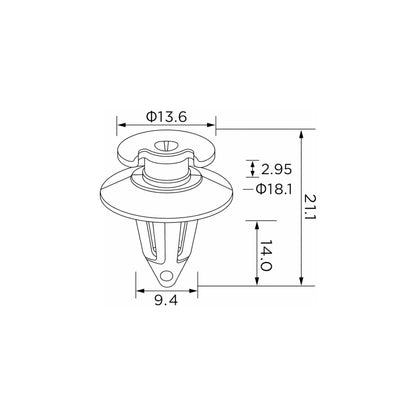 Fästclips Audi A6 C4 Avant/A6 C4 m.fl. – 10-pack