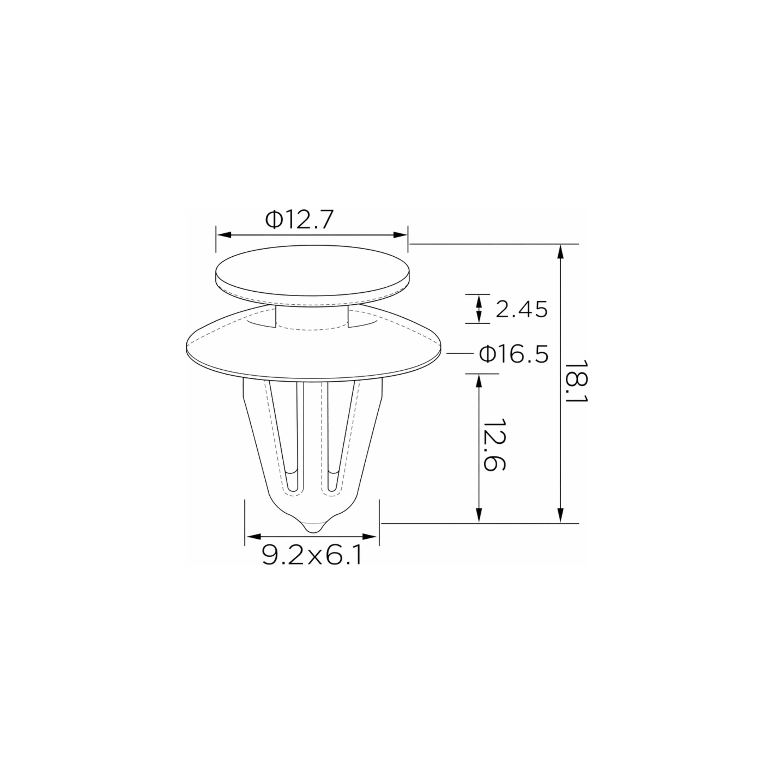 Fästclips Chevrolet Vectra/Opel Zafira A m.fl. – 10-pack