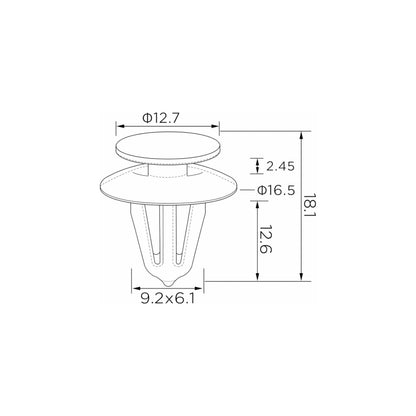 Fästclips Chevrolet Vectra/Opel Zafira A m.fl. – 10-pack