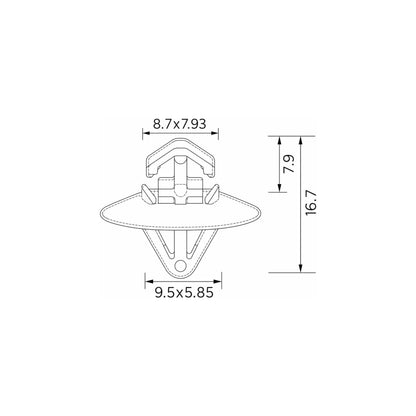 Fästclips Iveco Daily IV/Daily III m.fl. – 10-pack