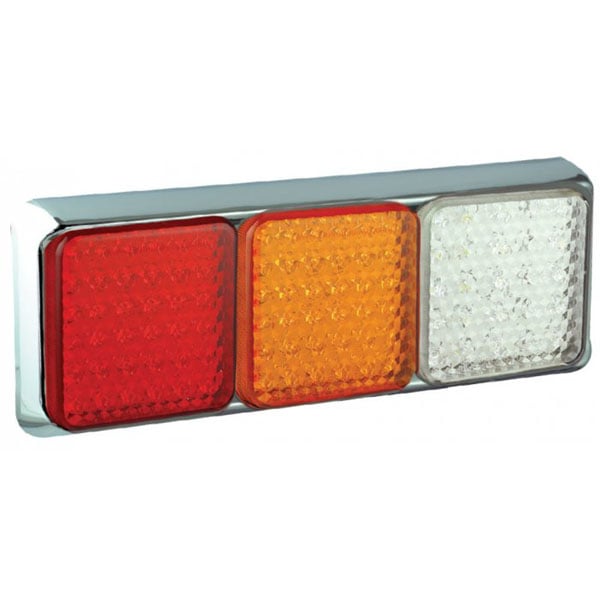 produktbild framifrån visande Baklampa 125CRAWME Röd – LEA