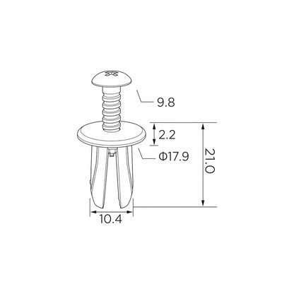 Fästclips – 10-pack – Stabil montering