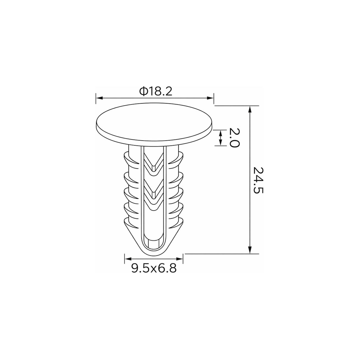 Fästclips Fiat Barchetta/Palio m.fl. – 10-pack