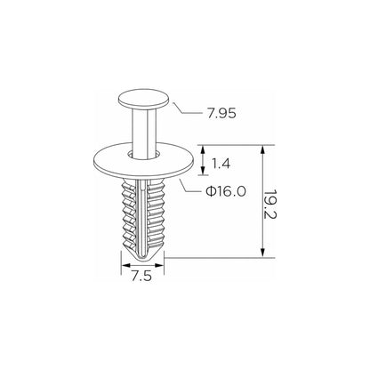 Fästclips Mercedes-Benz 124/124 Coupé m.fl. – 10-pack