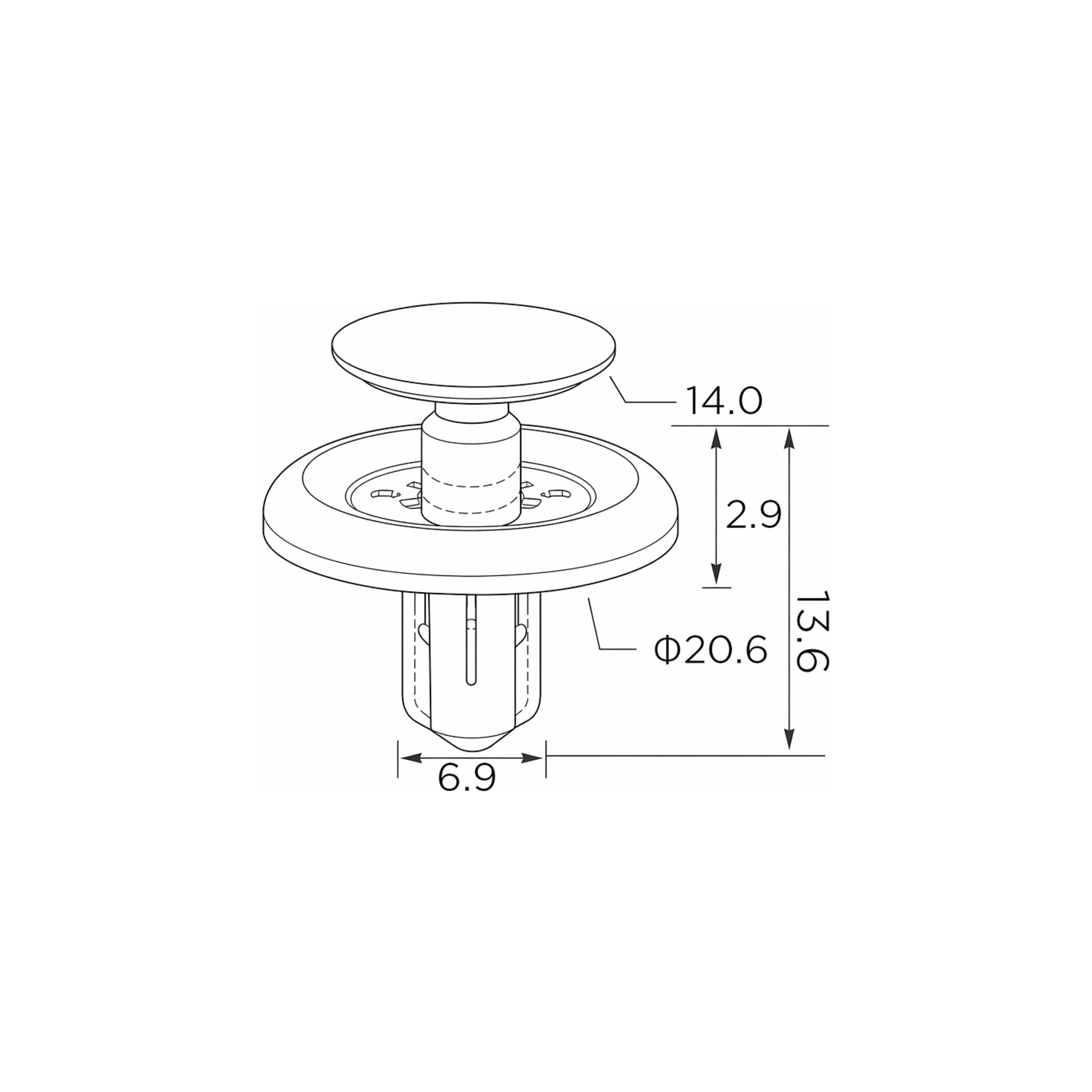 Fästclips Lexus Ct/Es m.fl. – 10-pack