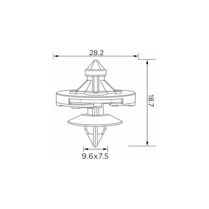 Fästclips VW Golf III/Vento – 10-pack