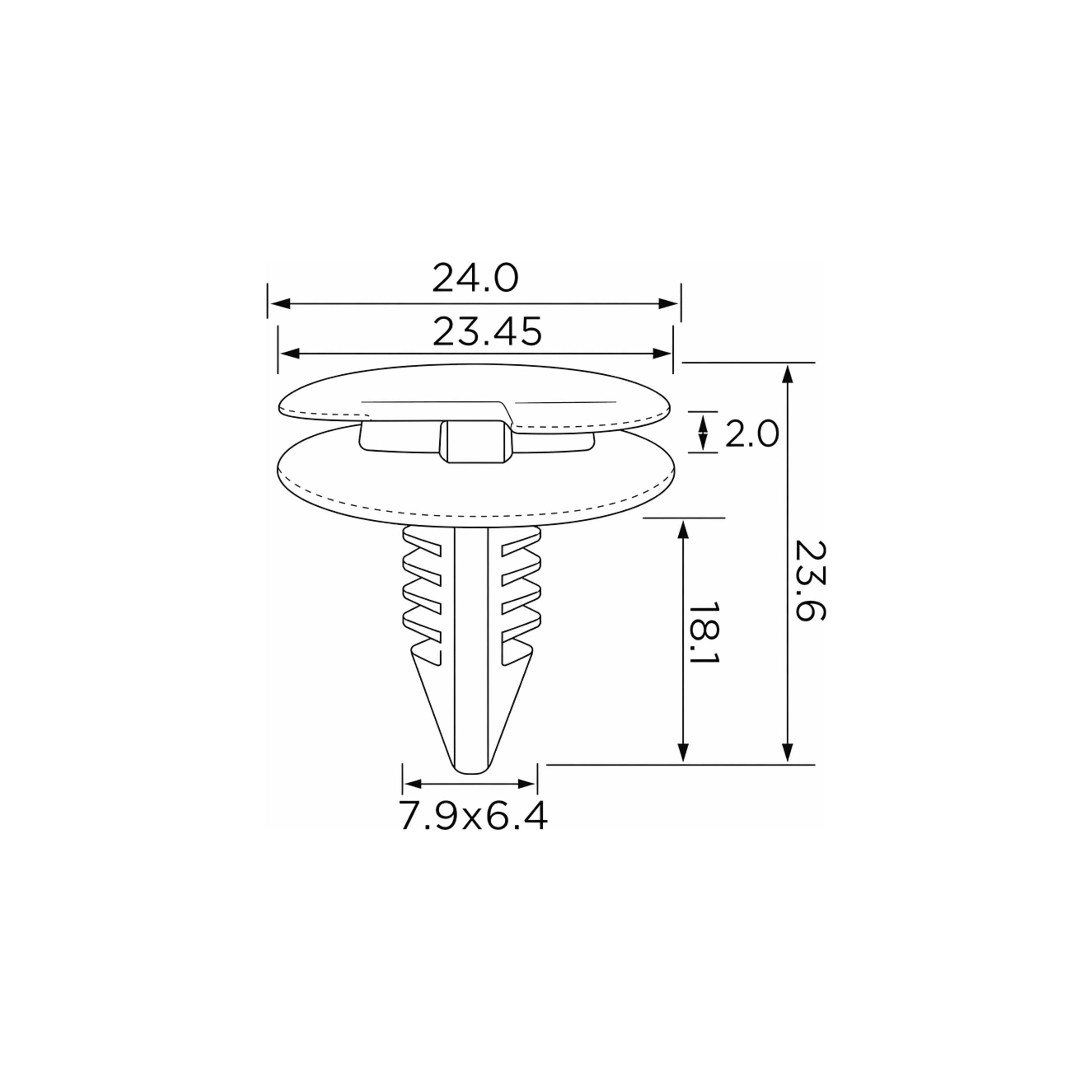 Fästclips – 10-pack – Stabil montering, Fiskbensprofil