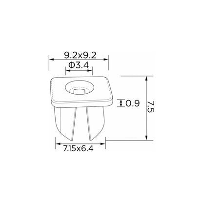 Fästclips Honda CIVIC VI/CIVIC VI Coupé m.fl. – 10-pack