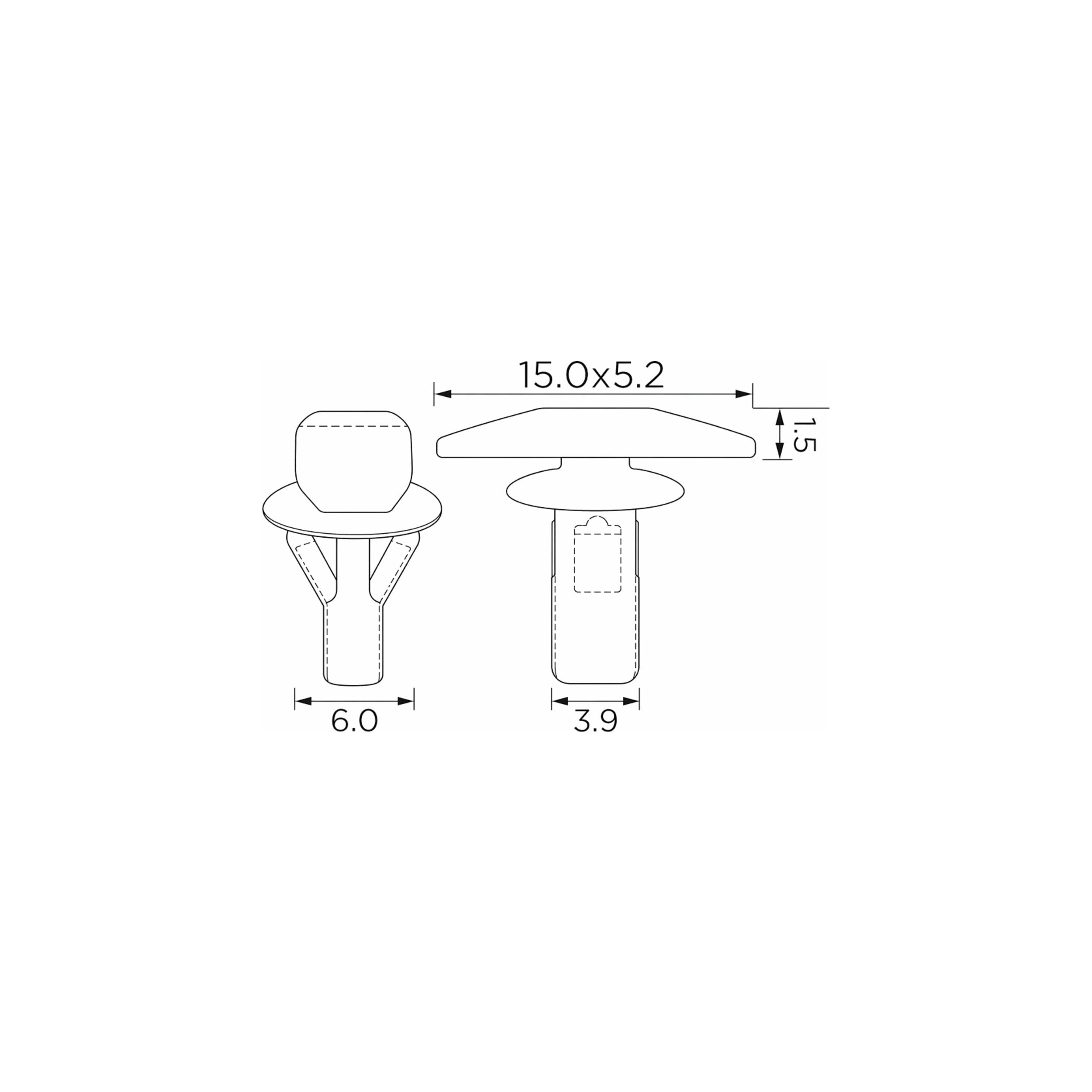 Fästclips Hyundai ix55/Santa FÉ I m.fl. – 10-pack