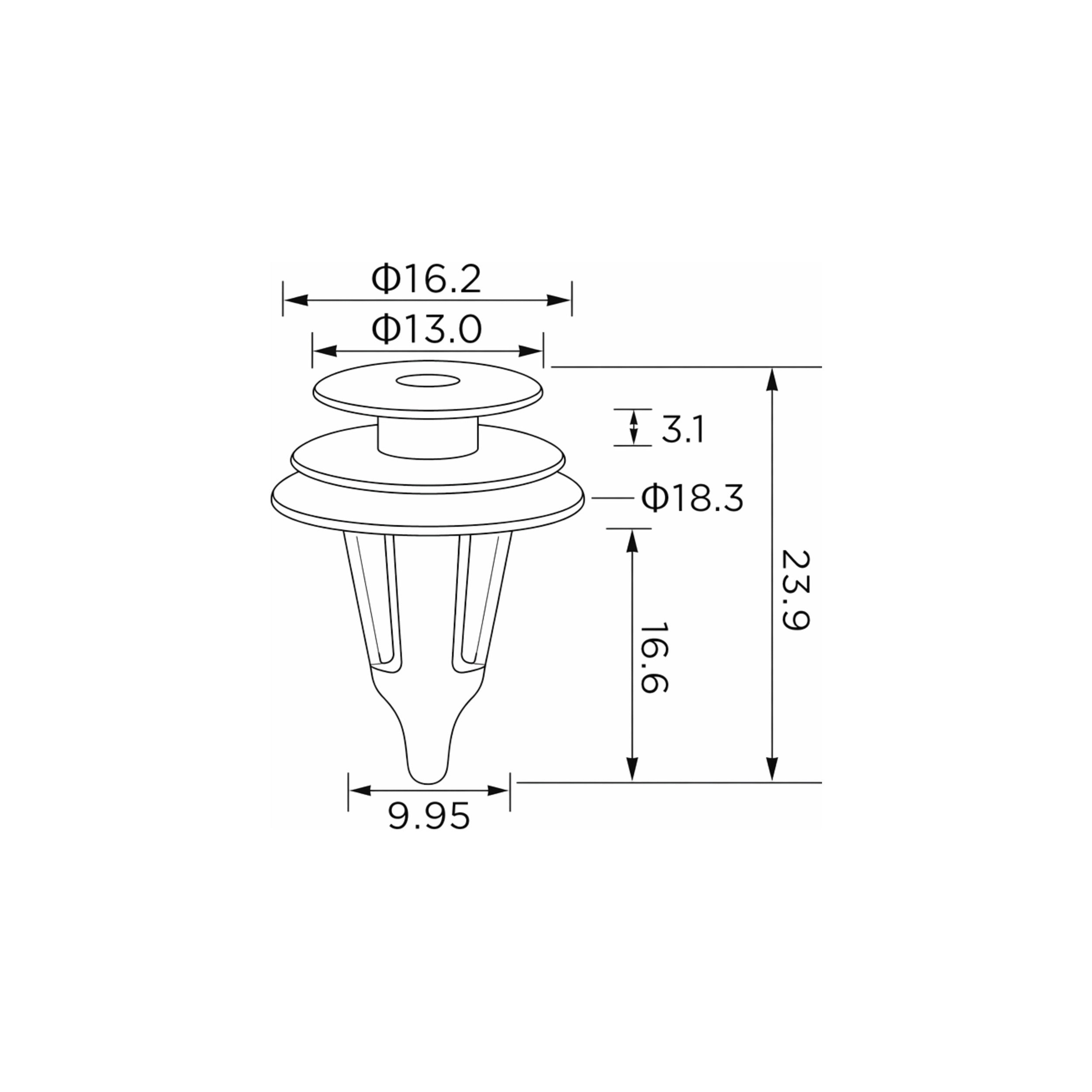 Fästclips Mitsubishi Carisma/Galant VIII m.fl. – 10-pack