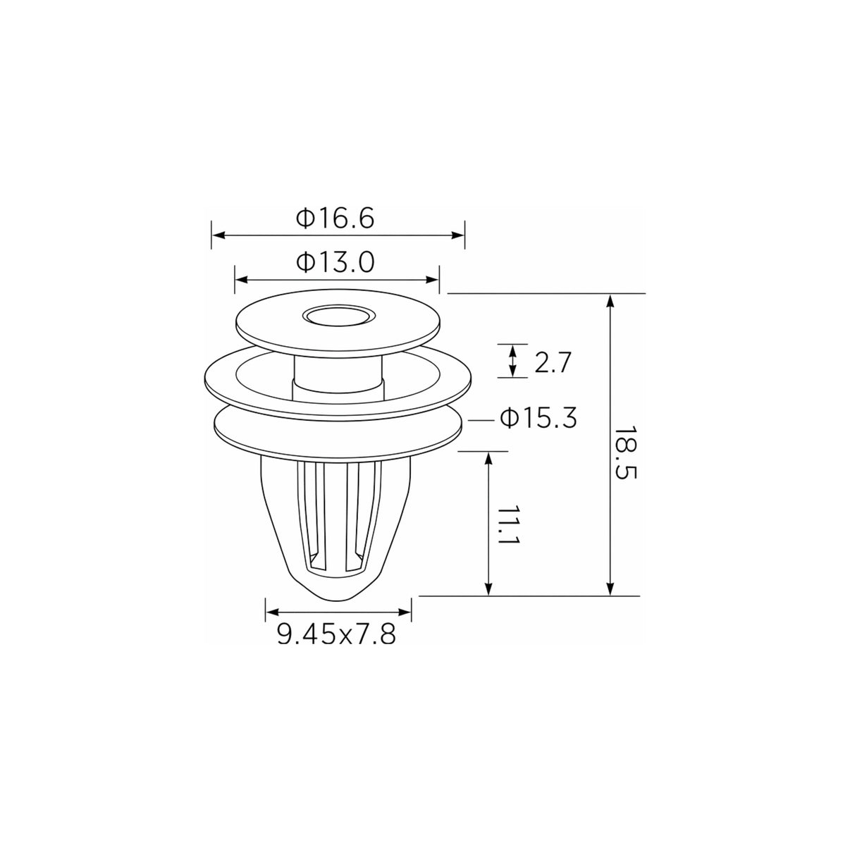 Fästclips Honda Accord V/Accord VI m.fl. – 10-pack