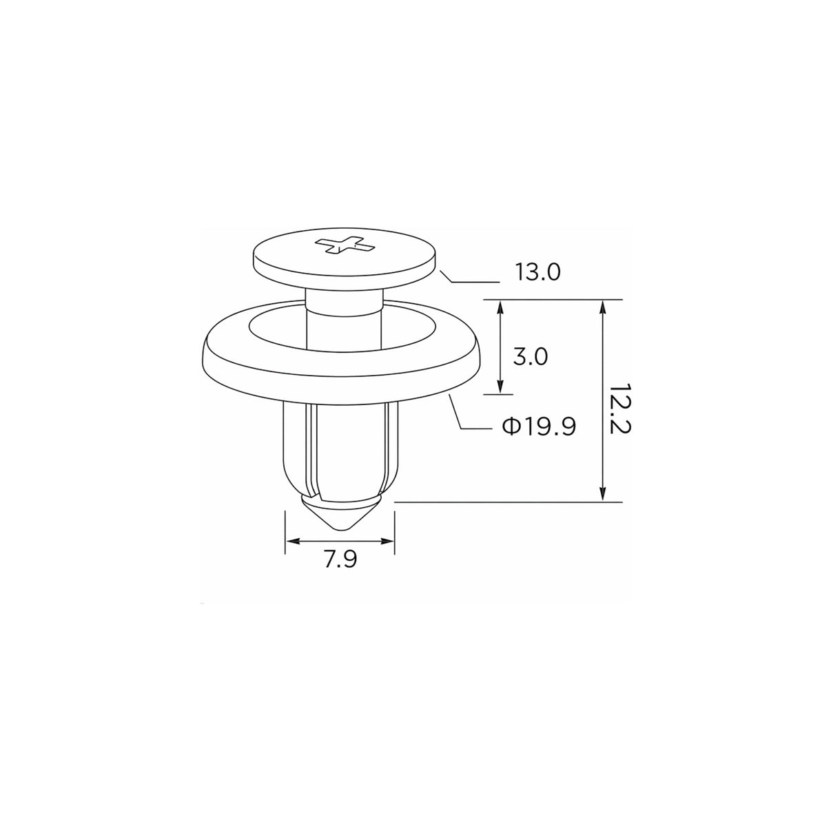 Fästclips Ford Fiesta VI/Mazda 2 m.fl. – 10-pack
