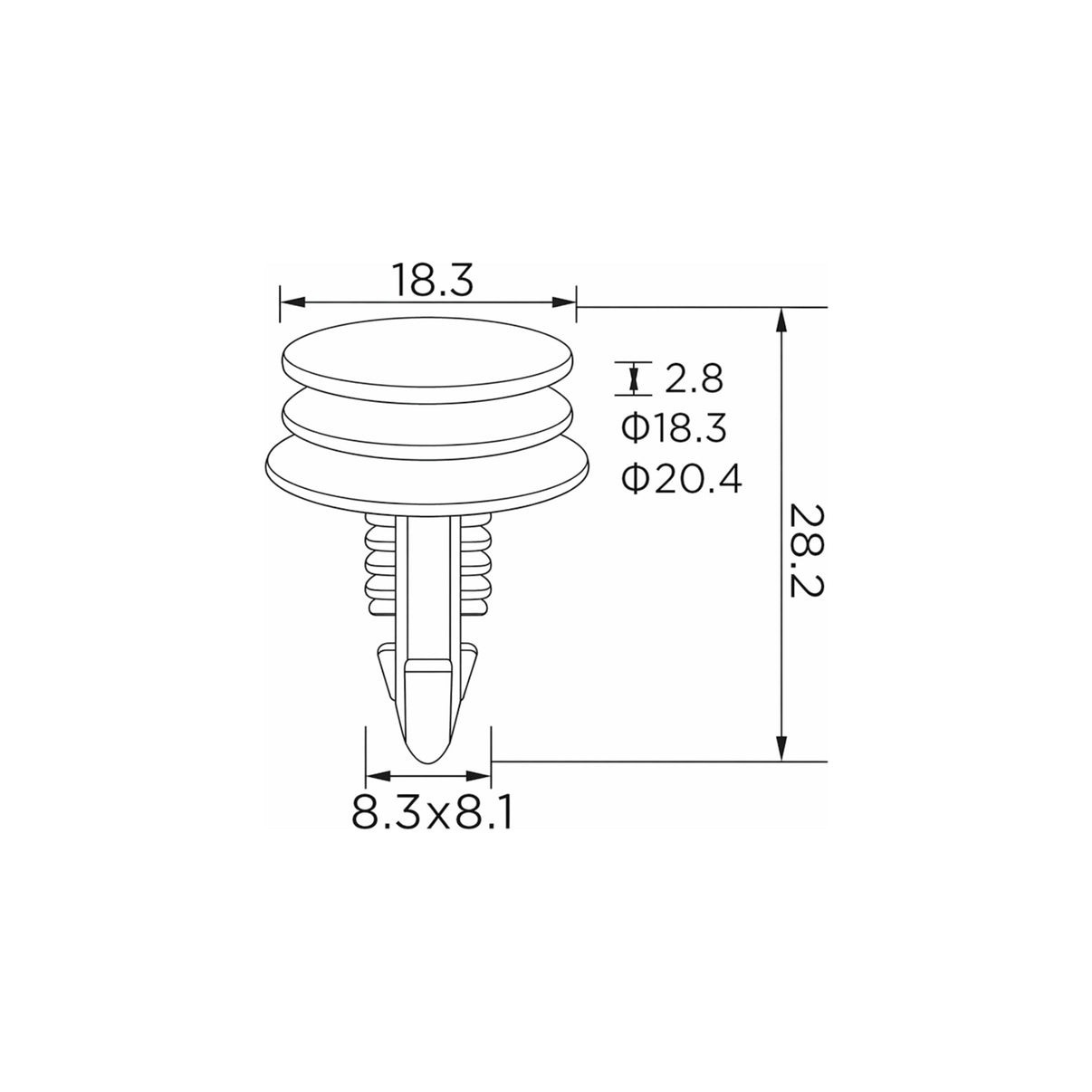 Fästclips – 10-pack – Stabil montering, Fiskbensprofil
