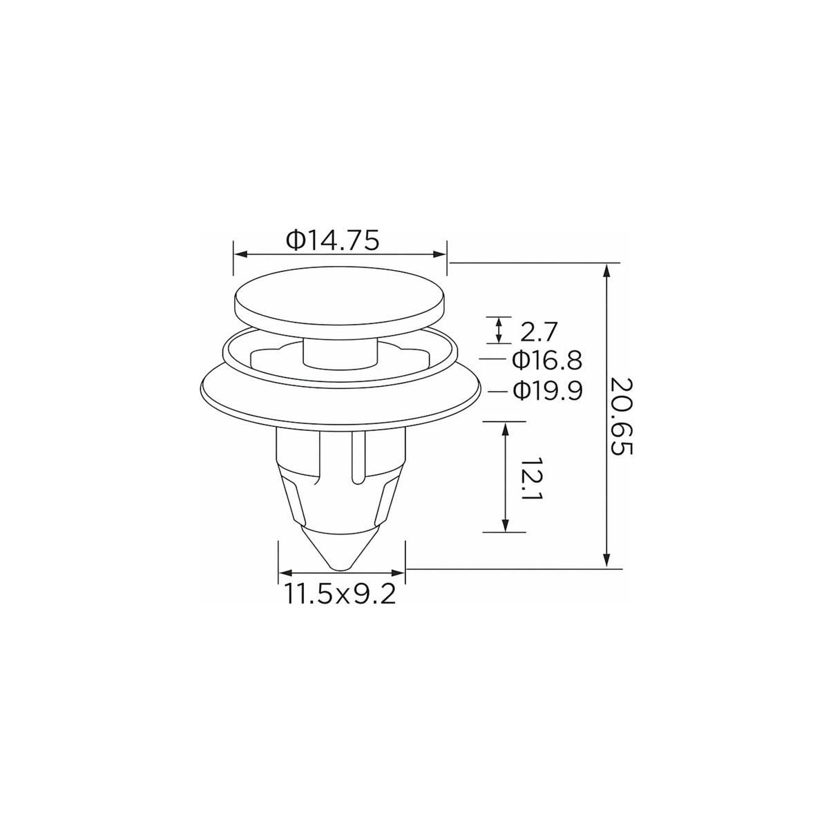 Fästclips – 10-pack – Stabil montering