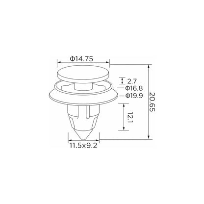 Fästclips – 10-pack – Stabil montering