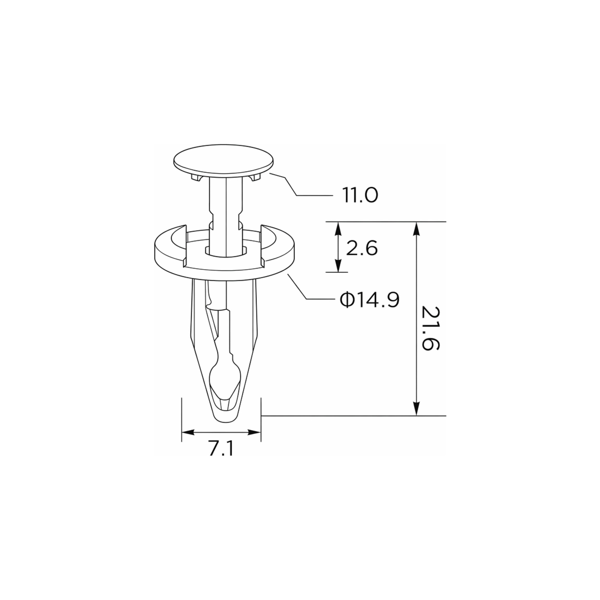 Fästclips Fiat Freemont/Ford C-Max II m.fl.