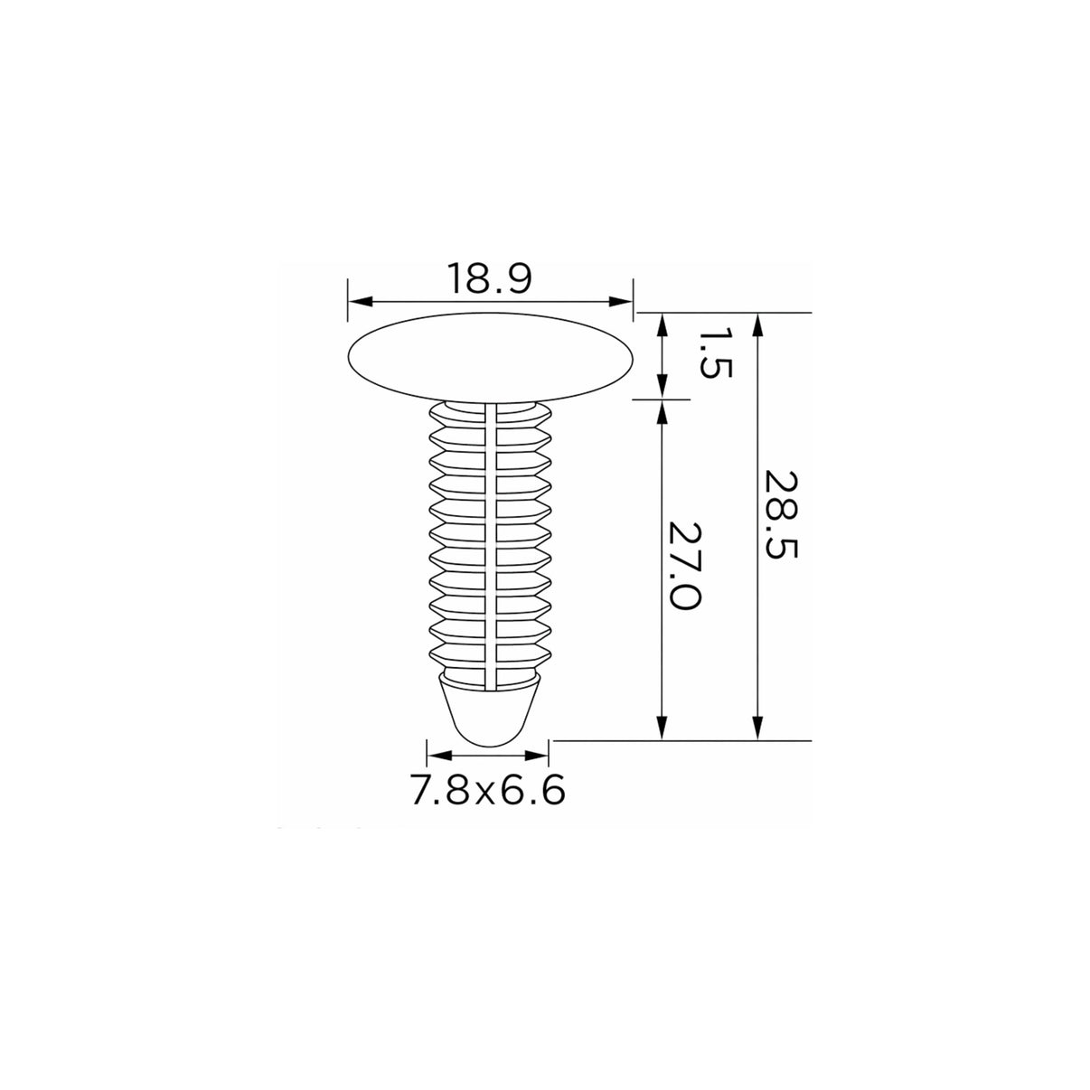 Fästclips – 10-pack – Stabil montering, Fiskbensprofil
