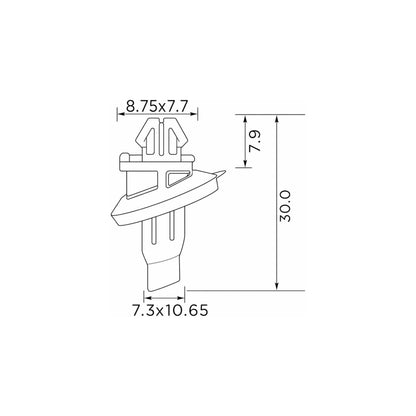 Fästclips – 10-pack – Stabil montering