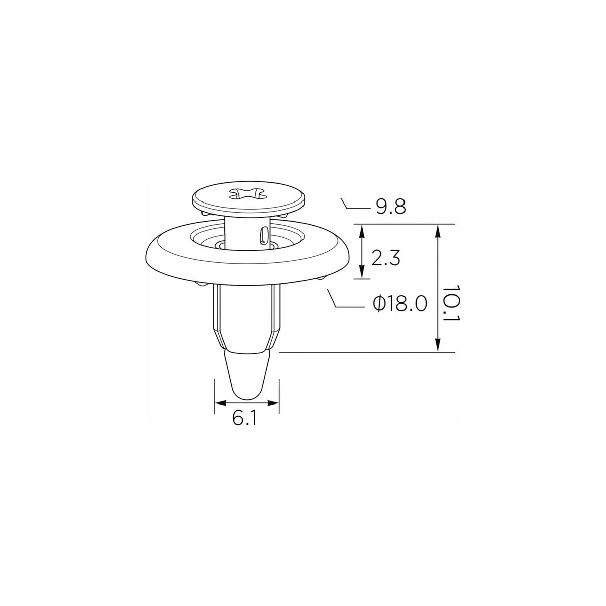 Fästclips Toyota Avensis/Carina E VI