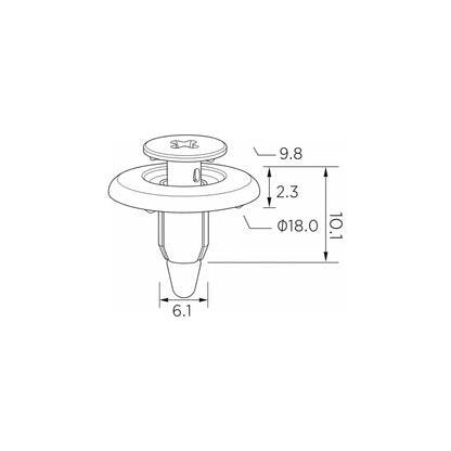 Fästclips Toyota Avensis/Carina E VI