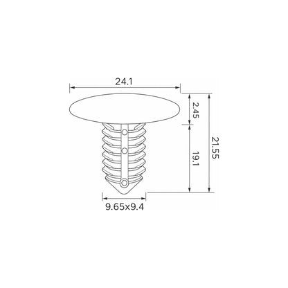 Fästclips Cadillac Deville/Seville m.fl. – 10-pack – fäste Stabilt fäste