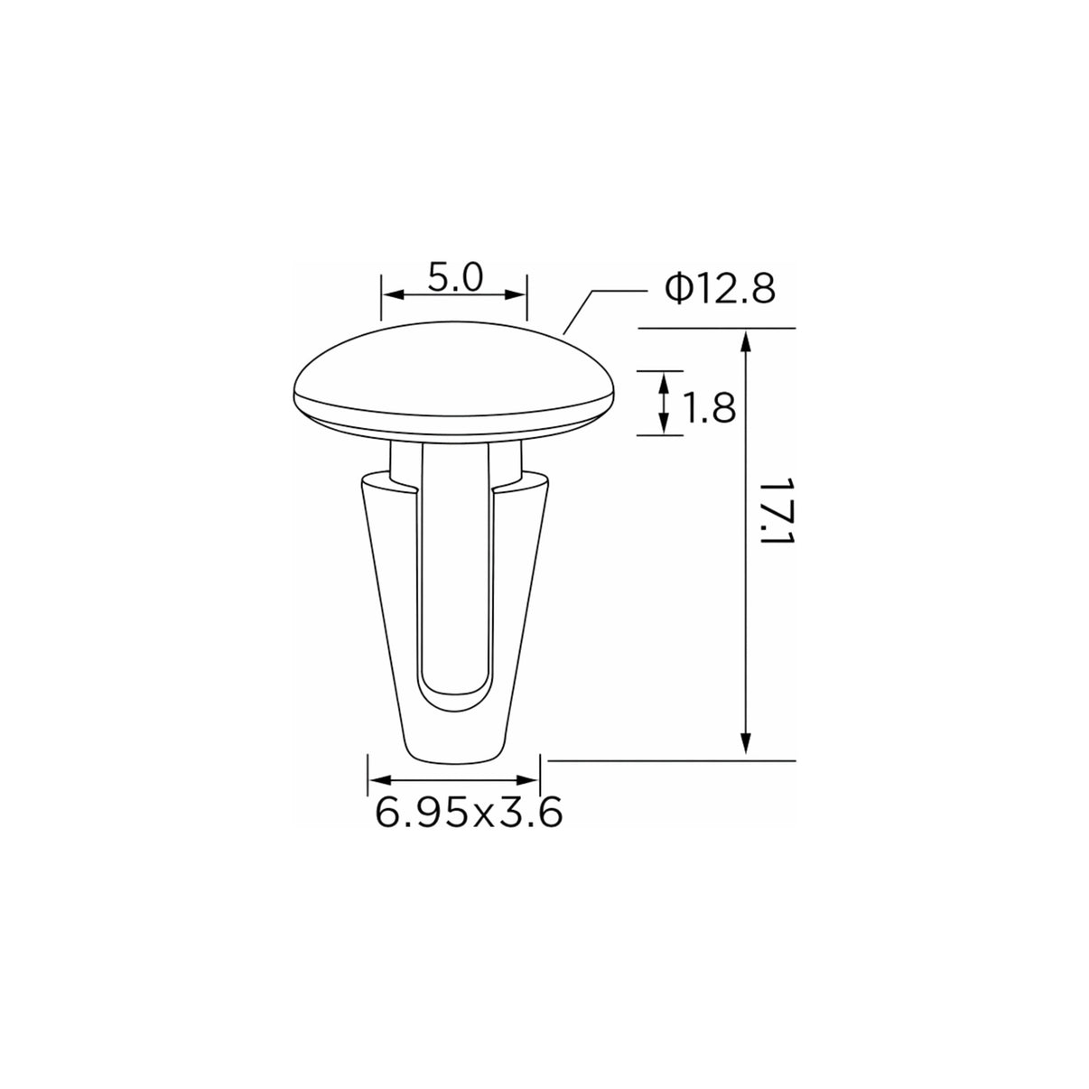 Fästclips Mitsubishi Pajero II/Pajero III Canvas Top