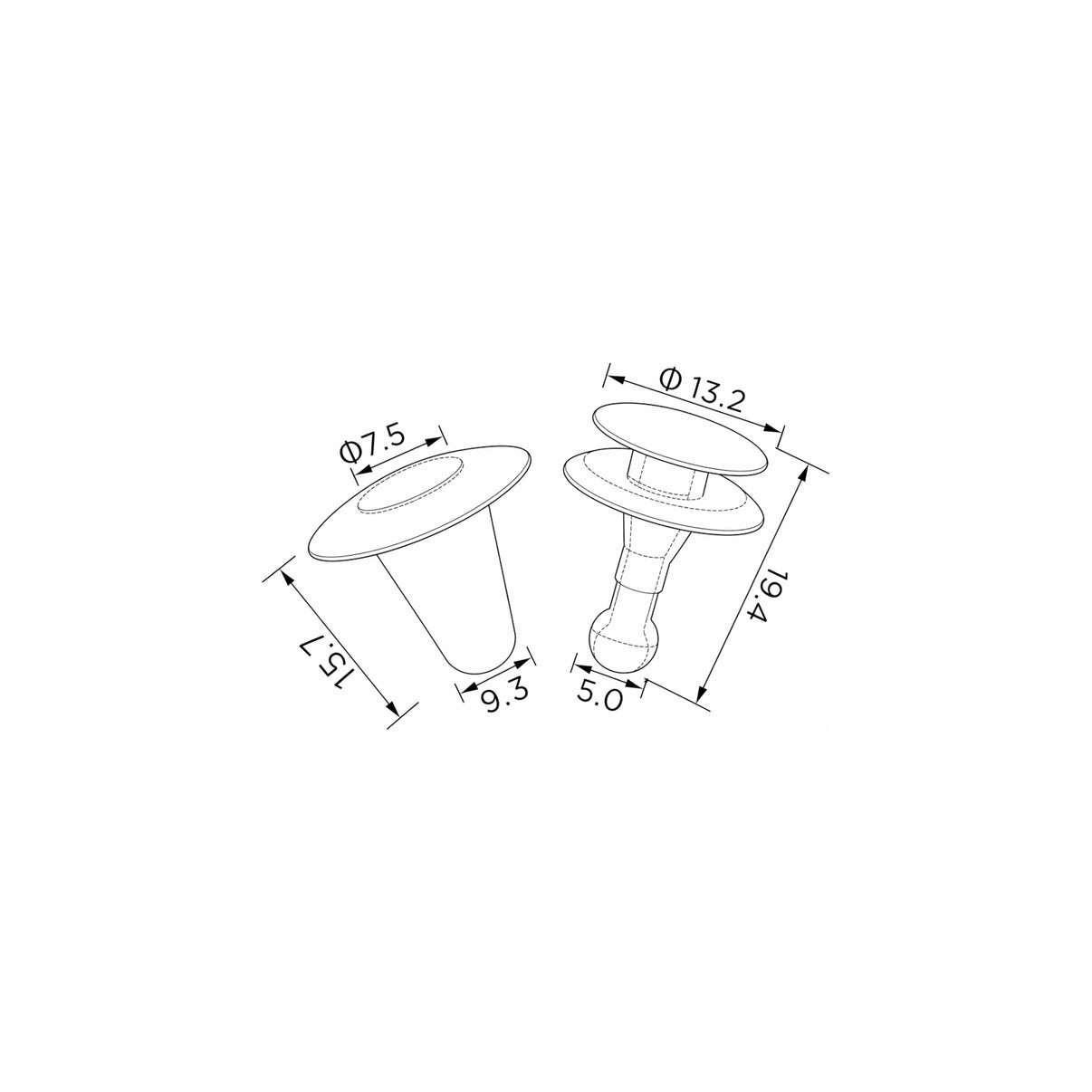Fästclips Lexus Ct/Es m.fl. – 10-pack – fäste Stabilt fäste