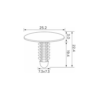 Fästclips Chrysler 300C/300C Touring m.fl. – 10-pack