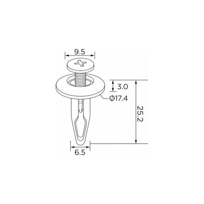 Fästclips BMW 3/3 Touring m.fl. – 10-pack