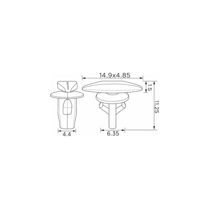 Fästclips Honda Accord IV/Accord VI Coupé m.fl. – 10-pack