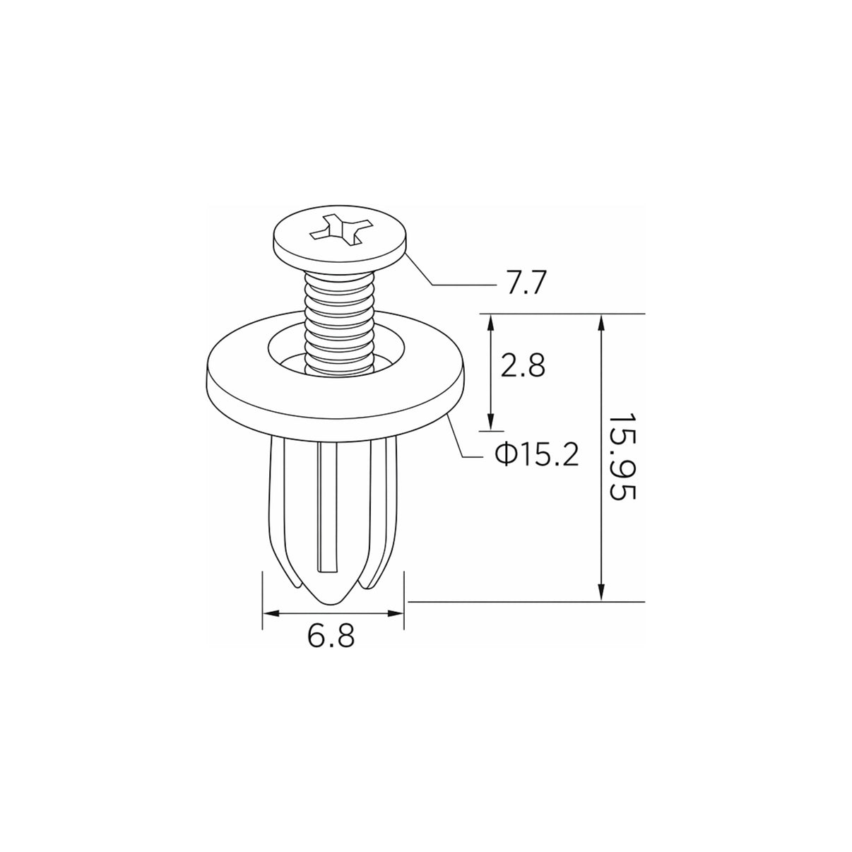 Fästclips Honda Accord II/Accord VI m.fl. – 10-pack