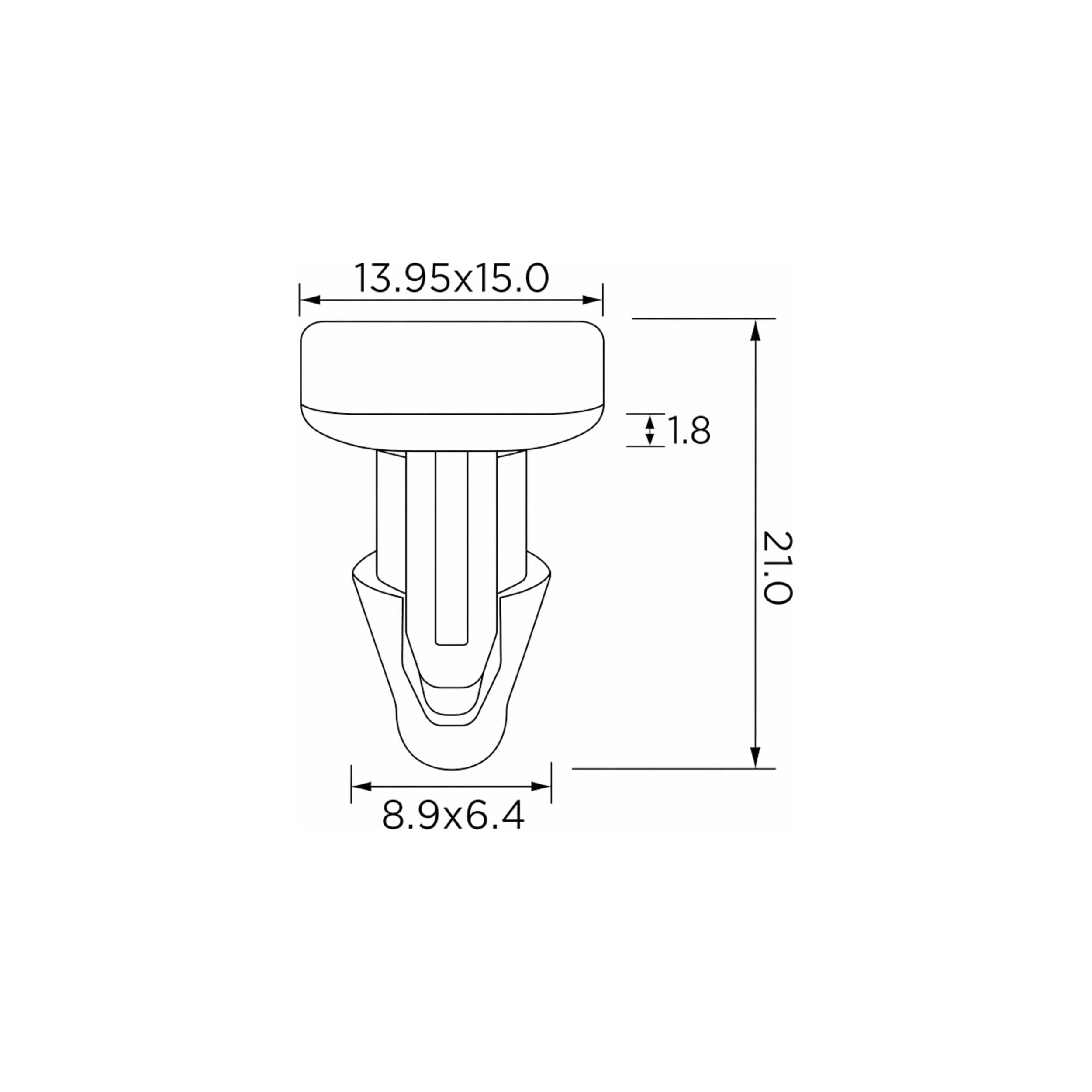 Fästclips Toyota Soarer Coupé/Camry m.fl. – 10-pack