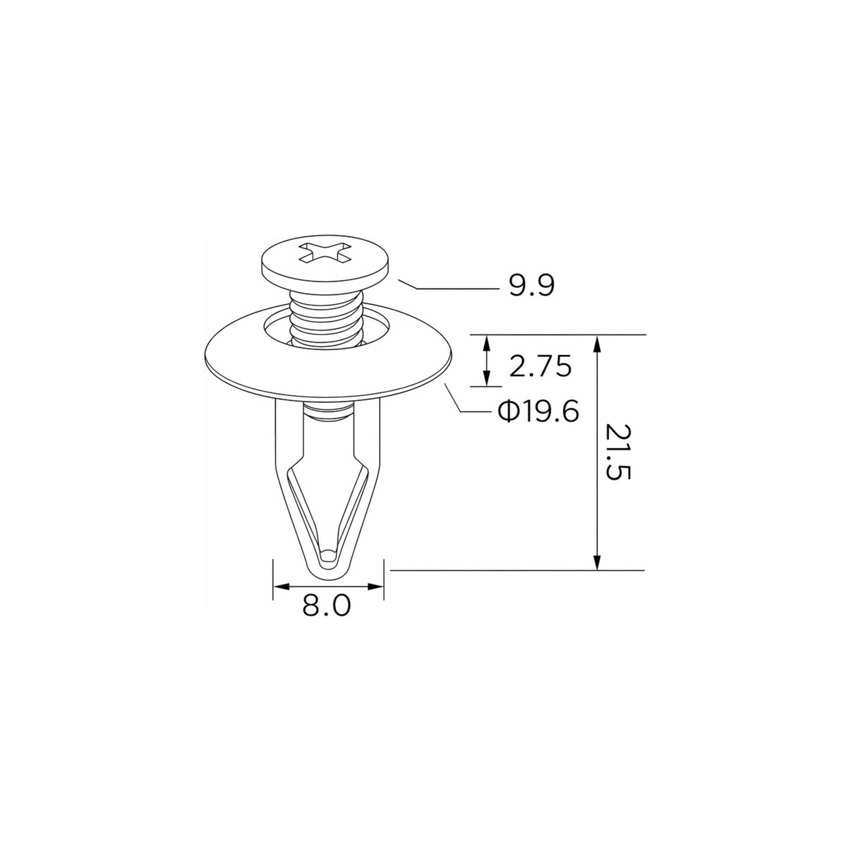 Fästclips Kia Carnival I/Carnival II m.fl. – 10-pack