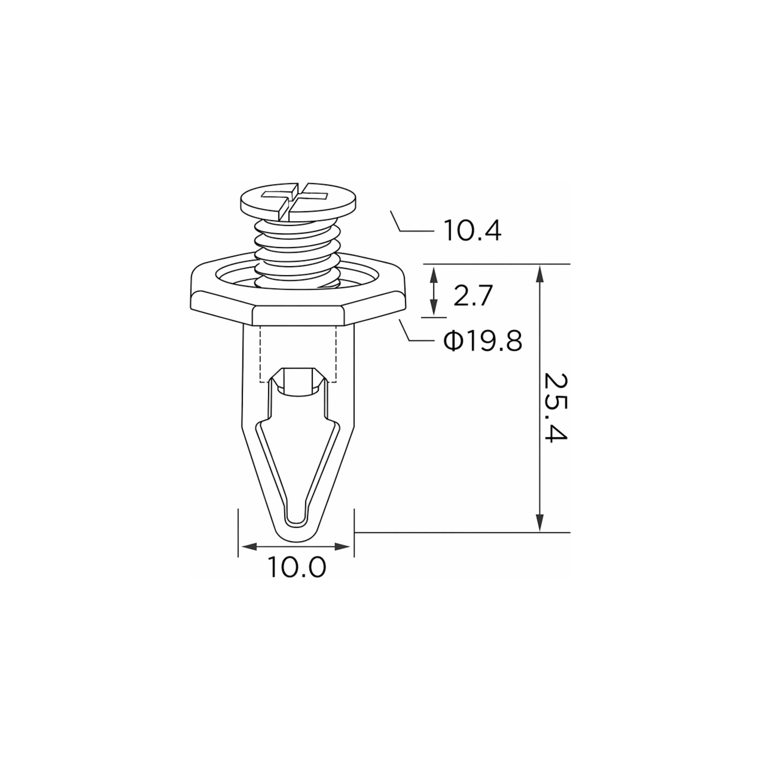 Fästclips Honda Accord IV/Accord IV Coupé m.fl. – 10-pack