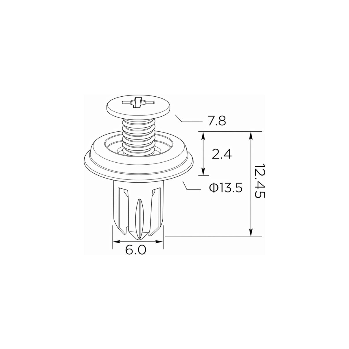 Fästclips Honda CIVIC IV Shuttle/CIVIC V m.fl. – 10-pack