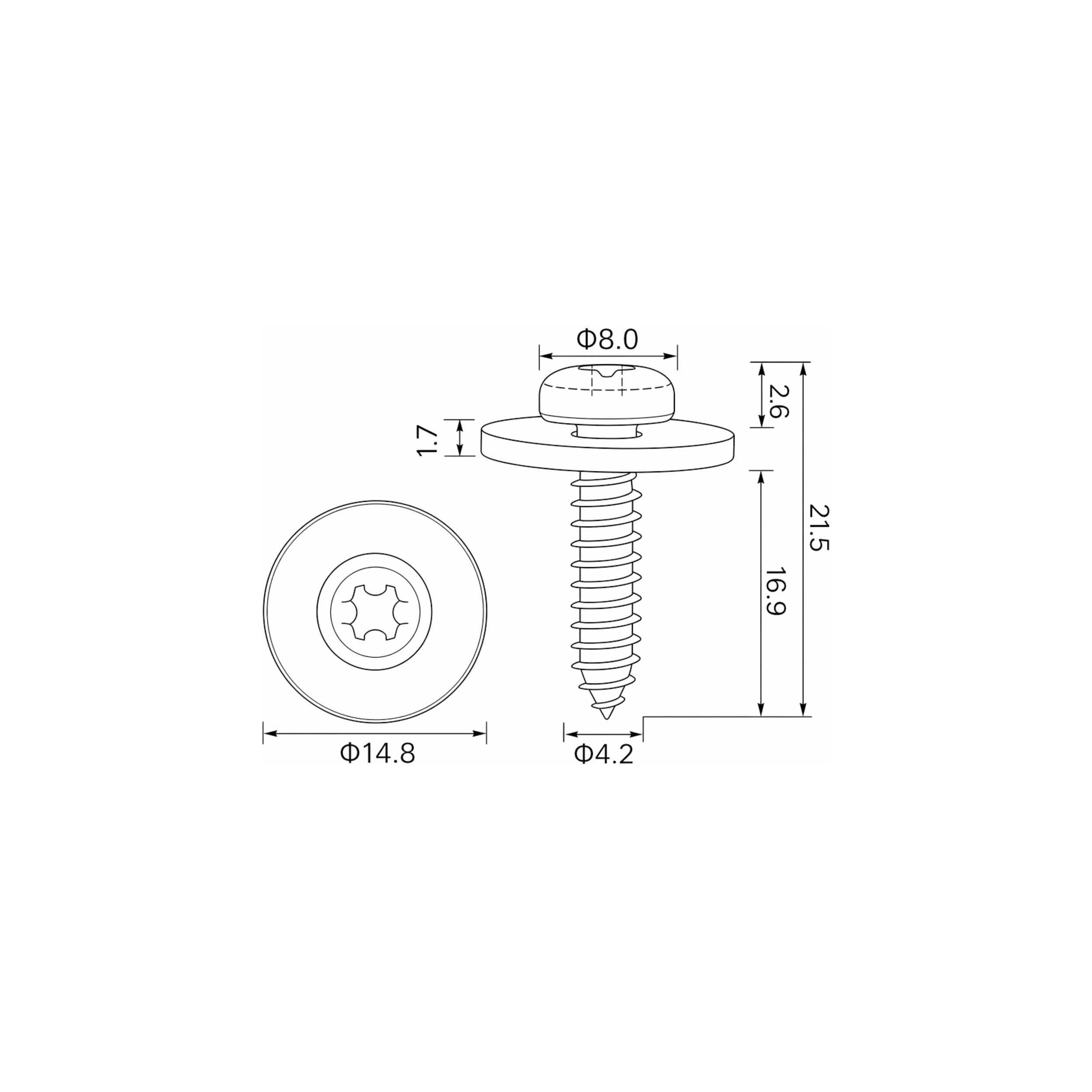 Fästclips Fiat Doblo/Fiorino m.fl. – 10-pack