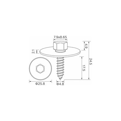 Fästclips Mercedes-Benz 124/A-klass m.fl. – 10-pack