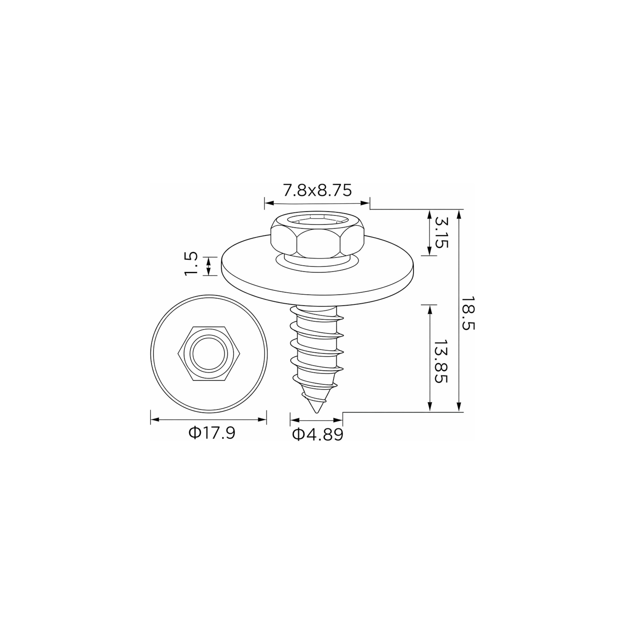 Fästclips BMW 1/1 Coupé m.fl. – 10-pack