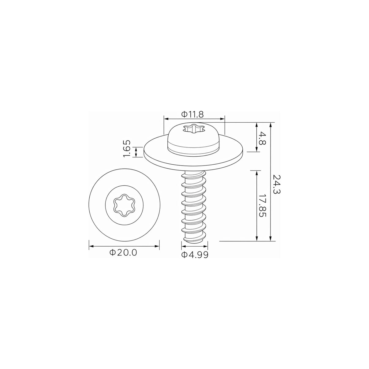 Fästclips Ford C-Max II/Sierra I m.fl. – 10-pack