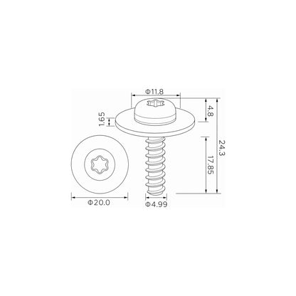 Fästclips Ford C-Max II/Sierra I m.fl. – 10-pack